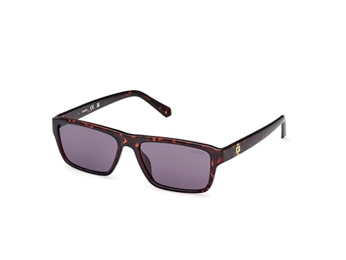 GUESS Men's Rectangular Sunglasses, Dark Havana (Brown), 140/16/35