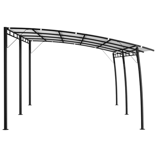Vopese Pérgola crema de jardín 6 x 3 x 2,55 m –...
