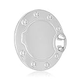 Triple Chrome Plated ABS Fuel Tank Cap Gas Fuel Door Cover Replacement for Ford 150 2004-2008 (Silver)