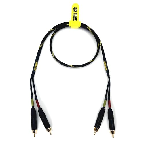 Image of Sonic Plumber Stereo Pair RCA Cable with Cable Tie (1meter / 3.28ft)