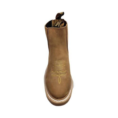 Botines de Trabajo Men's Genuine Cowhide Leather Short Ankle Western Work Boots with Wolverine Sole3