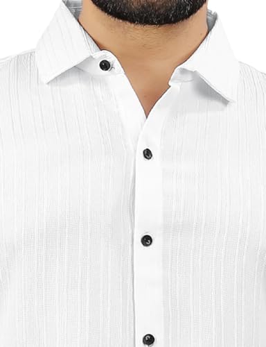 Image of Popcorn Texture Long Sleeve Casual Shirt