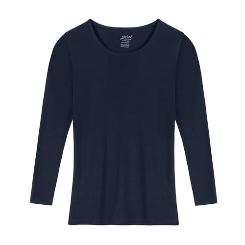 Image of Brix Girls' Long Sleeve Tees - 100% Cotton Tagless 4 -Pack Crew Neck Super Soft Cotton T Shirts.