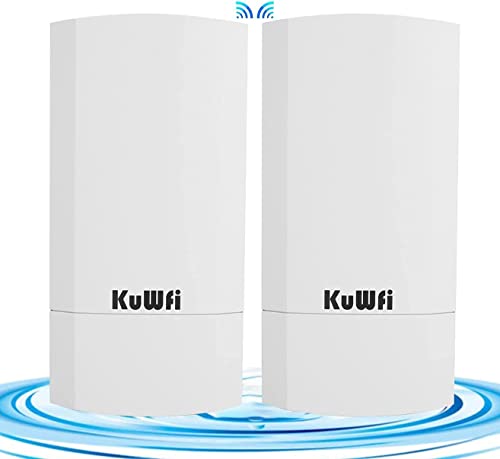 KuWFi Outdoor Wireless Bridge, 300Mbps WiFi Bridge,Indoor&Outdoor Point to Point Wireless Bridge...