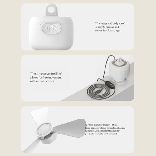 Ventilateur de refroidissement compact USB portable pour extérieur et tente - 6