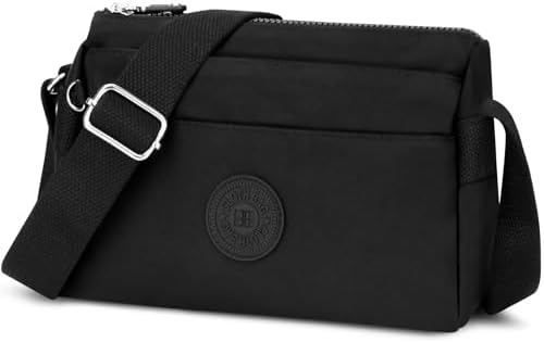 WACCET Grote schoudertas voor dames, schoudertas, nylon