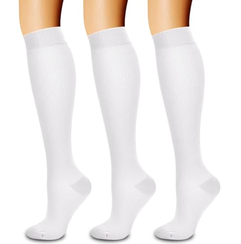 Image of Laite Hebe 3 Pack Medical Compression Sock-Compression Sock For Women and Men Circulation -Best for Running,Nursing,Athletic Sports