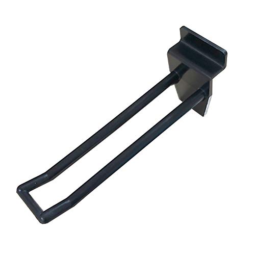 Slatwall 100mm Euro Ganchos en negro para exhibición de tienda (EURO58) (25) Cover