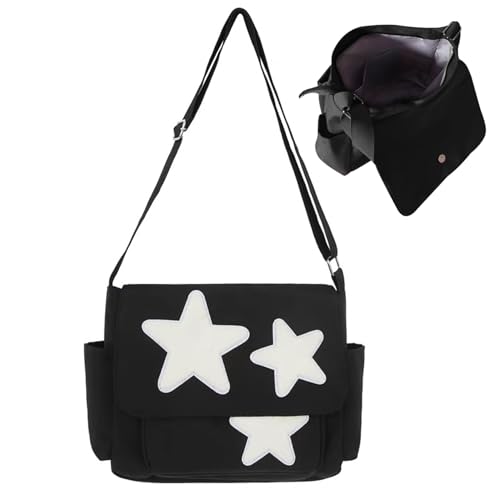 Sac messager design étoile capacité réglable et poches latérales