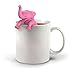 Ototon - Infusor de té con elefante de silicona, colador de té creativo, accesorios para teteras de té y hojas de regalo, color rosa
