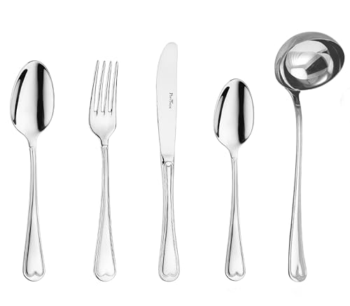 Pintinox - Servizio posate Cannes, 49 pezzi, Acciaio Inox 18/10 Set completo di posate miste, Realizzate in Italia
