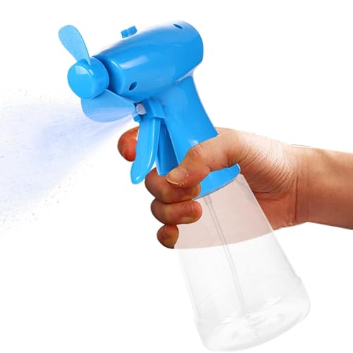Ventilador de mano con niebla fría y pulverizador de agua a pilas 7
