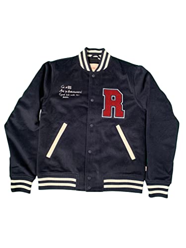 Rvlt - Revolution Giacca Varsity Jacket Navy Blu Sintetico Uomo
