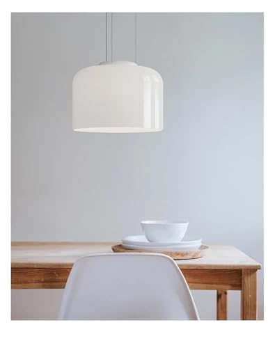 Lustre minimaliste en verre blanc Pablo pour éclairage bar