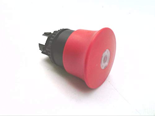 L22DM10 22MM RED 40MM Mushroom Push-Pull Illuminated PUSHBUTTON Black Bezel