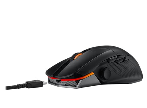 ROG Chakram X Origin Gaming Mouse, Tri-Mode Connectivity (2,4 GHz RF, Bluetooth, Wired), 36000 dpi Sensor, 11 pulsanti programmabili, Detachable Joystick, Paracord Cavo, Black - Mouse gaming - Immagine 9