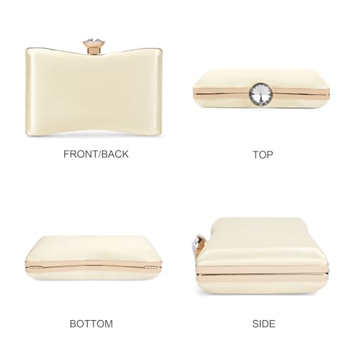 Image of RNIEGA Clutch Purses for Women, Evening Bag with Detachable Chain Ladies Sparkling Party Handbag Wedding Bags