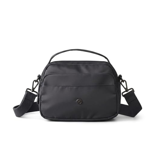 Bolsa Nylon Feminina Transversal Vintage Compacta com Alça Regulável Estilo Casual e Urbana Para Passeio, Balada, Festival, Escola Primum (Cinza)