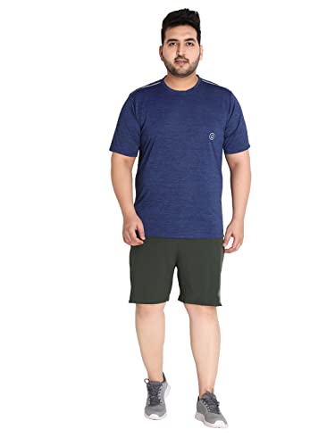 Image of CHKOKKO Men Shorts for Gym Sports or Running | Dry-Fit Fabric Single Layered Active Summer Workout Wear Knee Length Regular Fit | Elastic Waist with Front and Back Pockets