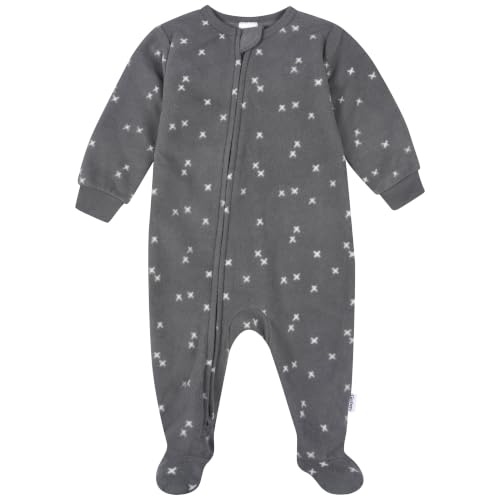 Image of Gerber Baby Boys 2-Pack Flame Resistant Fleece Footed Pajamas