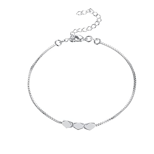 Bracelet chaîne en losange 925 pour mariage et tenues de fête