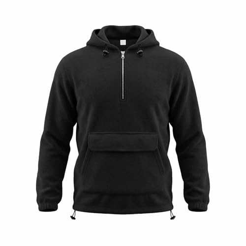 Sweat à capuche zippé homme en polaire chaude avec poches pratiques