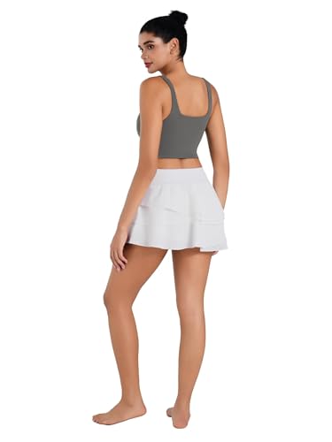 Image of Sunzel Square Neck Longline Sports Bra, Built-in Bra Crop Tank Top | Buttery Soft, Removable Pads, Light to Medium Support, Wide Straight Straps, Yoga, Pilates, Gym, Daily Wear