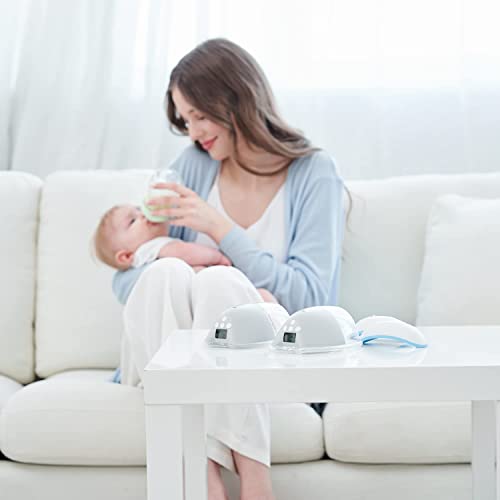 مضخة ثدي بيلا بيبي الكهربائية اللاسلكية المحمولة مع صندوق تخزين، شاشة LED، 4 أوضاع شفط و9 مستويات، عبوة واحدة (شفة 24 مم، حشوات 21/19/17 مم)