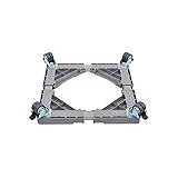 TOTLAC Base de Soporte para Lavadora Carro frigorífico móvil Longitud/Ancho Ajustable 47-70 cm Soporte de Ruedas para Secadora y frigorífico para Mover Muebles Pesados y electrodomésticos Altura 10