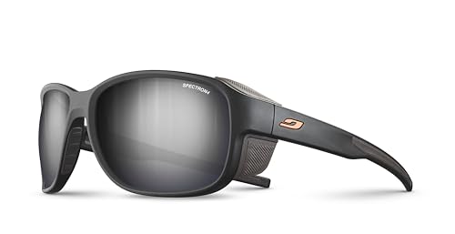 Julbo Montebianco 2 Glacier Sunglasses, Black/Orange Frame - Spectron 4 Lens w/ Silver Mirror