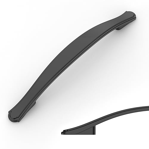 Image of Asidrama 10 Pack 5 Inch(128mm) Matte Black Kitchen Cabinet Handles Cabinet Pulls Kitchen Cabinet Hardware for Cupboard Drawer Pulls