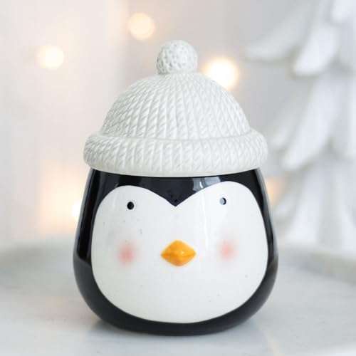Penguin Oil Burner - Ceramic Aromatherapy Diffuser with Tealight Holder, Ideal for Home Fragrance, Decorative Penguin Design, Gift for Penguin Enthusiasts