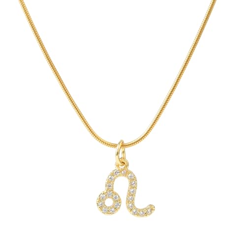 Image of SALTY Anti Tarnish Zodiac Sign Pendant Necklace for Women Men | Stylish Locket Neck Chain | Fashion Jewellery Accessories for Girls Boys | Minimal Jewelry | Ideal for Gifting | Gift for Diwali, Christmas, Marriage, Birthday