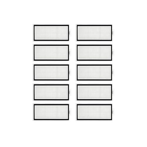 洗えるフィルター、Roborock Q7 Max/Q8 Max/Q5 Pro対応、モップクロス付きロボット掃除機交換部品(Filter 10 pcs)