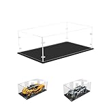 3MM Epaisse Transparente Acrylique Affichage Cas-Assembler Boîte de Comptoir, Epaissir la Base, à L'épaisseur, pour Les Objets de Collection, Lego (Noir, 70x30x20cm/28x12x8in)
