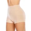 Seamless Shaping Boyshorts Panties for Women Tummy Control Shapewear Slip Shorts Under Dress Underwear (#2 Lower Beige-8,S)