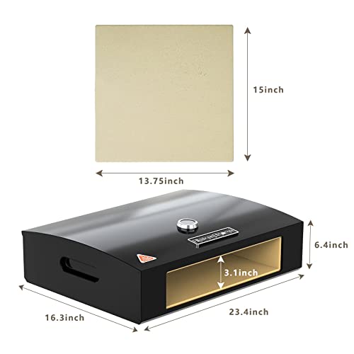 Bakerstone O-AHXXX-O-000 Original Pizza Oven Box, Black, 58.5 x 41.8 x 15.9 cm