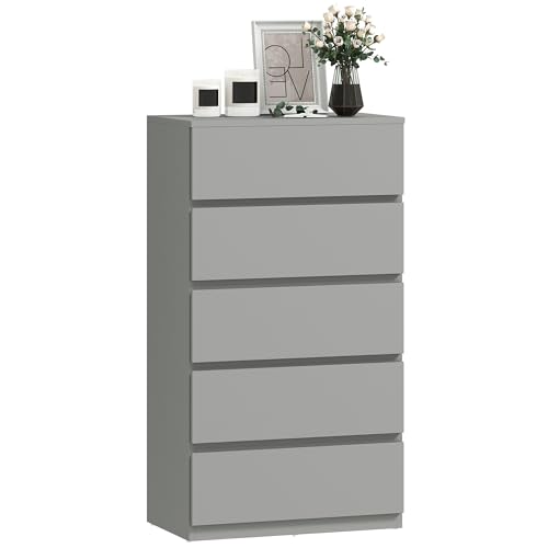 HOMCOM Chest of Drawers, 4 Drawers Storage Cabinet Floor Tower Cupboard for Bedroom Living Room, Black