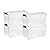 Sterilite 4-Pack Ultra Latching Box, Storage Bins with Lids, Clear Plastic, 70 Quart - Heavy-Duty Organizing Containers for Closet, Bathroom, and Office