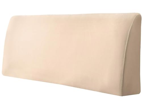 DUJUIKE Headboard Slipcover King, Stretch Bed Headboard Cover, Dustproof Protector Cover for Bedroom Bed Headboard, Velvet Soft Fabric (Camel)