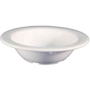 Western Melamine Fruit Bowl Monkey Bowl 4 oz. 4-3/4″ dia. White or Tan NSF (96, White)