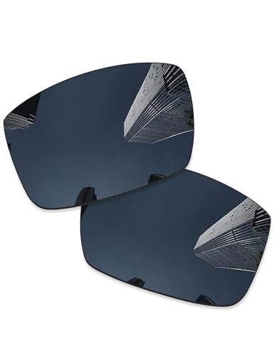 Image of 2 Pairs Ploarized Replacement Lenses for Oakley Gibston OO9449 Sunglasses - Black + Silver Titanium