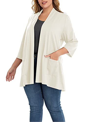Image of Shiaili Long Plus Size Cardigans for Women Easy to Wear Open Front Clothing
