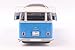 Solido 1:18 Scale Volkswagen T1 21 Windows Baby Blue/White 1962 Diecast Model Car S1813401