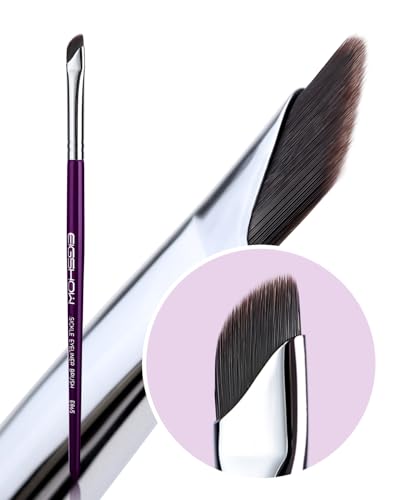 EIGSHOW Eyeliner Pinsel, Sichelförmiger Abgewinkelter Eyeliner Pinsel, Gelieren Lidstrich Make Up Pinsels für Präziser Liner Augenbrauen Lid Ultradünn mit Gebogener Borste (E865 Lila)