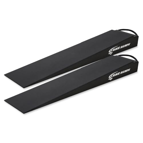 Race Ramps RR-TR-7-TT Durable 7" Tilt Trailer Ramp, Scratch Proof, Lightweight, Solid Core Design for Easy Maneuvering, Ensures Stability for Trailers