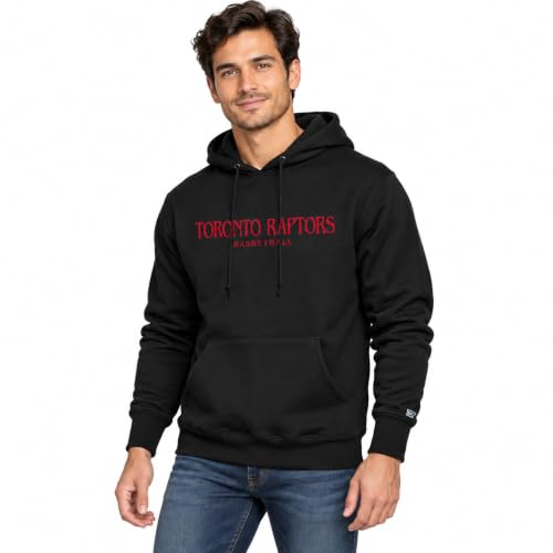 Blue 84 Toronto Raptors NBA Officially Licensed Hooded Sweatshirt Thrift Embroidery, Secondary Color, Small