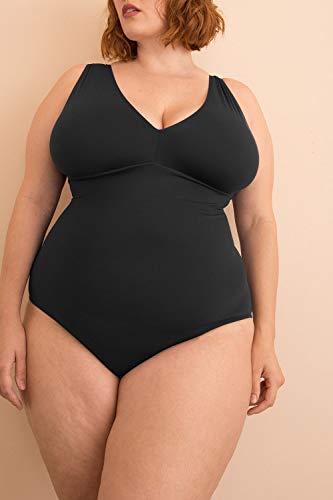 Maiô Frente Única Plus Size Preto
