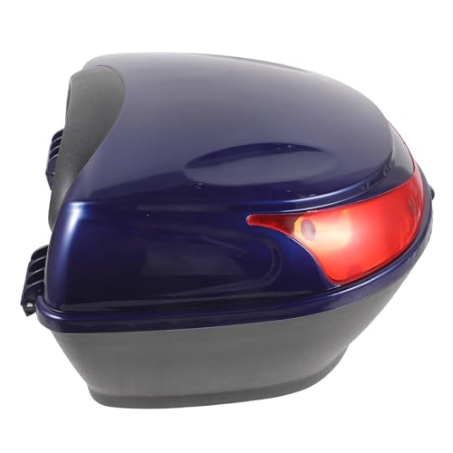 Boîte à Bagages Scooter Haute Sécurité - Top Case Étanche et Spacieux Bleu Marine