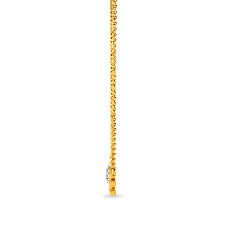 Image of KISNA JEWELS 18K BIS Hallmark Pure Yellow Gold & SI Real Diamond Pendant for Women